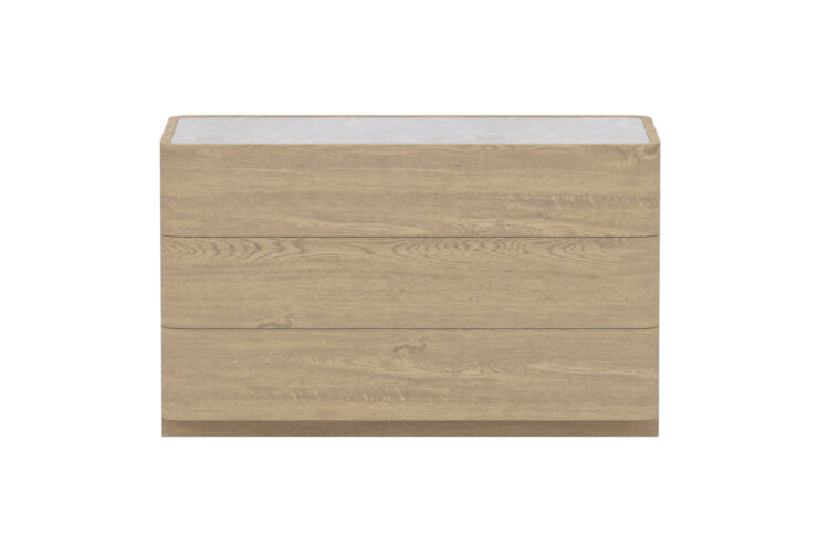 Noble – Commode – Naturel, Blanc – 100 x 48 x 60 cm