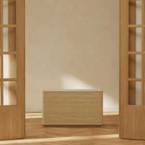 Noble – Commode – Naturel, Blanc – 100 x 48 x 60 cm