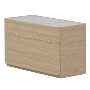 Noble – Commode – Naturel, Blanc – 100 x 48 x 60 cm