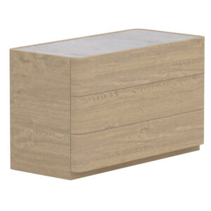 Noble – Commode – Naturel, Blanc – 100 x 48 x 60 cm