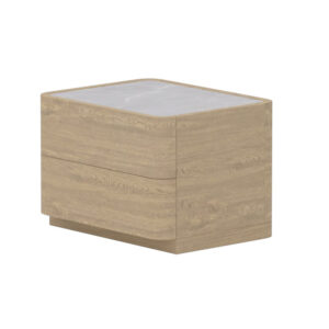 Noble – Commode – Naturel, Blanc – 50 x 40 x 35 cm