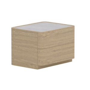 Noble – Commode – Naturel, Blanc – 50 x 40 x 35 cm