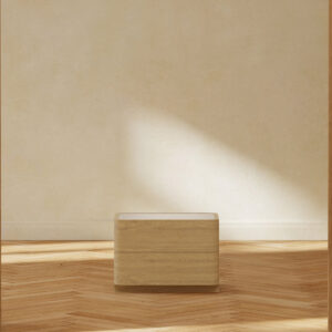 Noble – Commode – Naturel, Blanc – 50 x 40 x 35 cm