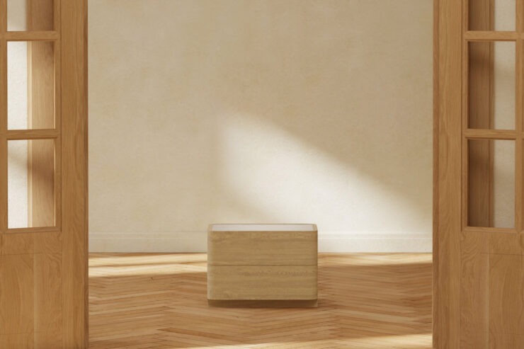Noble – Commode – Naturel, Blanc – 50 x 40 x 35 cm