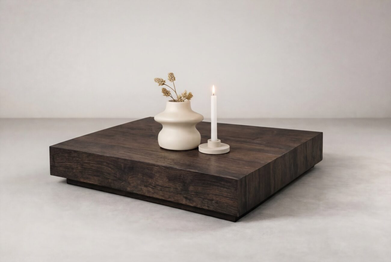 York – Table basse – Moka – 80 x 80 cm
