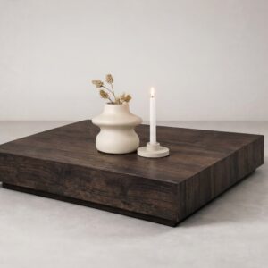 York – Table basse – Moka – 80 x 80 cm