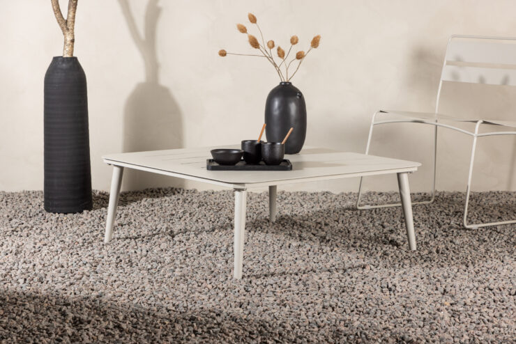 Lina – Table basse – Beige – 90 x 90 cm