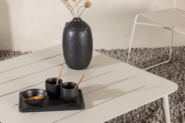 Lina – Table basse – Beige – 90 x 90 cm