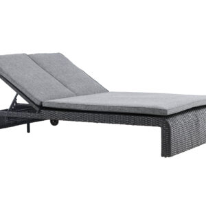London – Bain de soleil – Noir, Gris – 196 x 32 x 119 cm