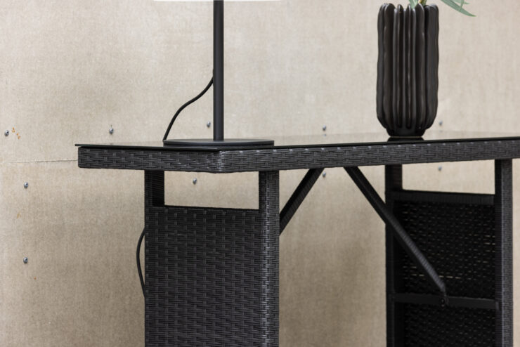 Padova – Table d'appoint – Noir – 120 x 40 cm