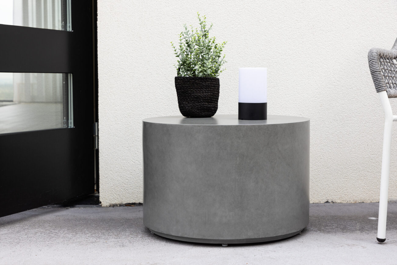 Lissabon – Table d’appoint – Gris – ⌀60 cm