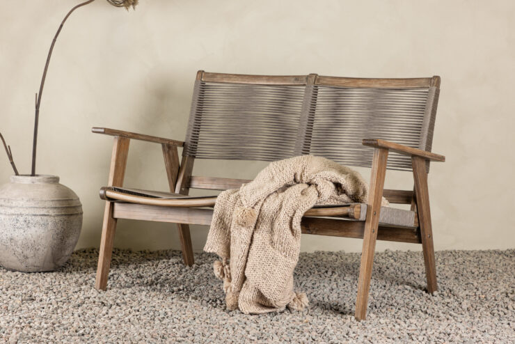 Little John – Canapé 2 places – Marron, Gris – 72 x 88 x 120 cm