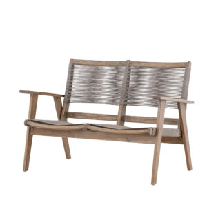 Little John – Canapé 2 places – Marron, Gris – 72 x 88 x 120 cm