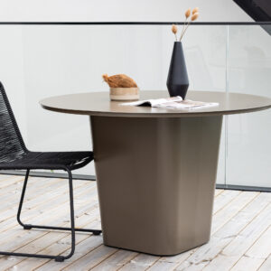 Santa Fe – Table à manger ronde – Marron – ⌀120 cm