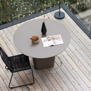 Santa Fe – Table à manger ronde – Marron – ⌀120 cm