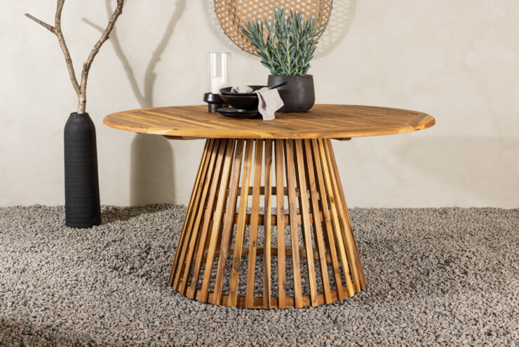 Tucumán – Table à manger ronde – Naturel – ⌀150 cm