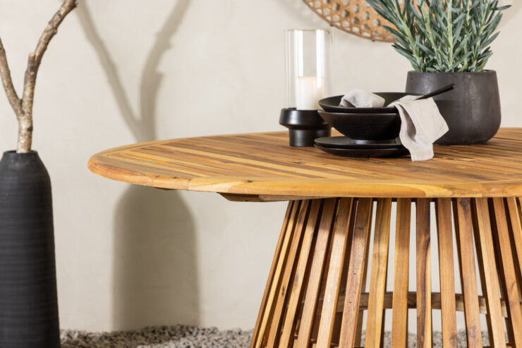 Tucumán – Table à manger ronde – Naturel – ⌀150 cm