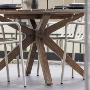 Rosario – Table à manger ronde – Marron – ⌀140 cm