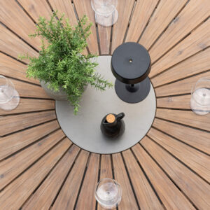Rosario – Table à manger ronde – Marron – ⌀140 cm