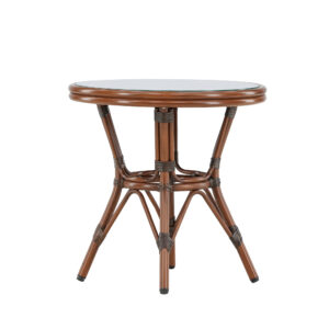 Sagres – Table de café – Marron foncé, Marron – ⌀60 cm