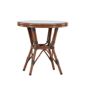 Sagres – Table de café – Marron foncé, Marron – ⌀60 cm