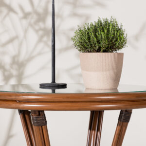 Sagres – Table de café – Marron foncé, Marron – ⌀60 cm