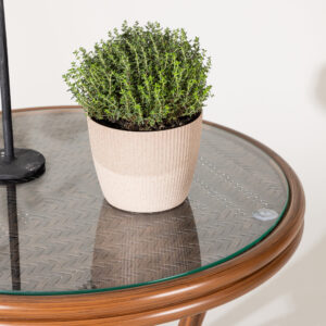 Sagres – Table de café – Marron foncé, Marron – ⌀60 cm