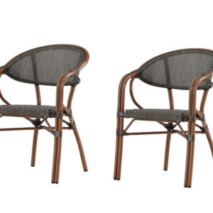 Vila – Cafe Chair – Noir, Marron – 60 x 83 x 57 cm