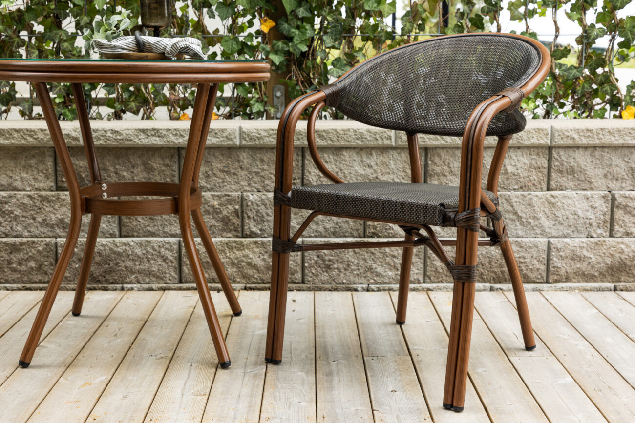 Vila – Cafe Chair – Noir, Marron – 60 x 83 x 57 cm