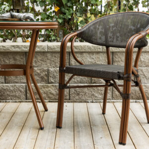Vila – Cafe Chair – Noir, Marron – 60 x 83 x 57 cm