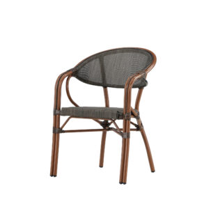 Vila – Cafe Chair – Noir, Marron – 60 x 83 x 57 cm