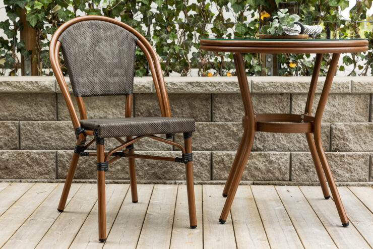 Guarda – Cafe Chair – Noir, Marron – 57 x 85 x 50 cm