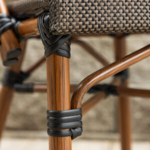 Guarda – Cafe Chair – Noir, Marron – 57 x 85 x 50 cm