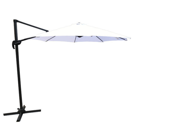 Leeds – Parasol – Noir, Blanc – ⌀300 cm