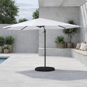 Leeds – Parasol – Noir, Blanc – ⌀300 cm