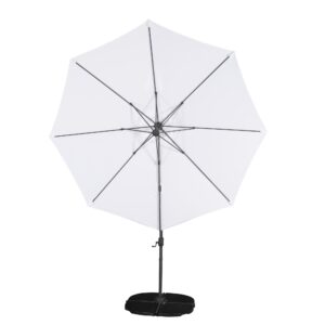 Leeds – Parasol – Noir, Blanc – ⌀300 cm