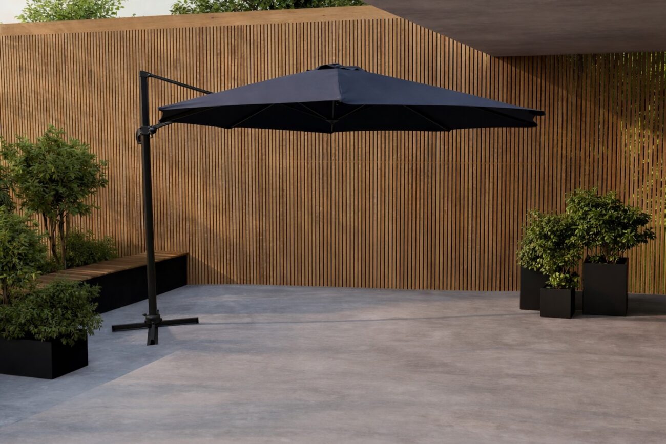 Leeds – Parasol – Noir – ⌀350 cm