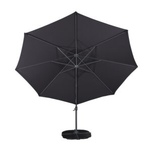 Leeds – Parasol – Noir – ⌀350 cm