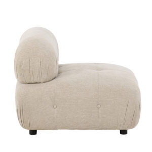 Mika – Module de canapé – Beige, Noir – 95 x 80 x 95 cm