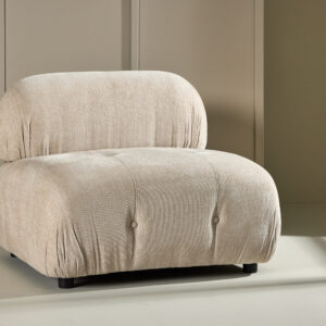 Mika – Module de canapé – Beige, Noir – 95 x 80 x 95 cm