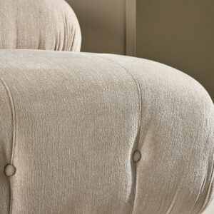 Mika – Module de canapé – Beige, Noir – 95 x 80 x 95 cm
