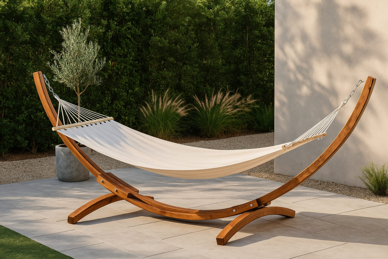Hedvig – Hamac – Naturel, Blanc – 115 x 120 x 315 cm