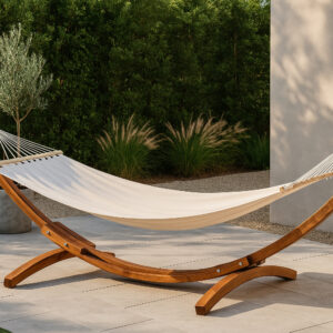 Hedvig – Hamac – Naturel, Blanc – 115 x 120 x 315 cm