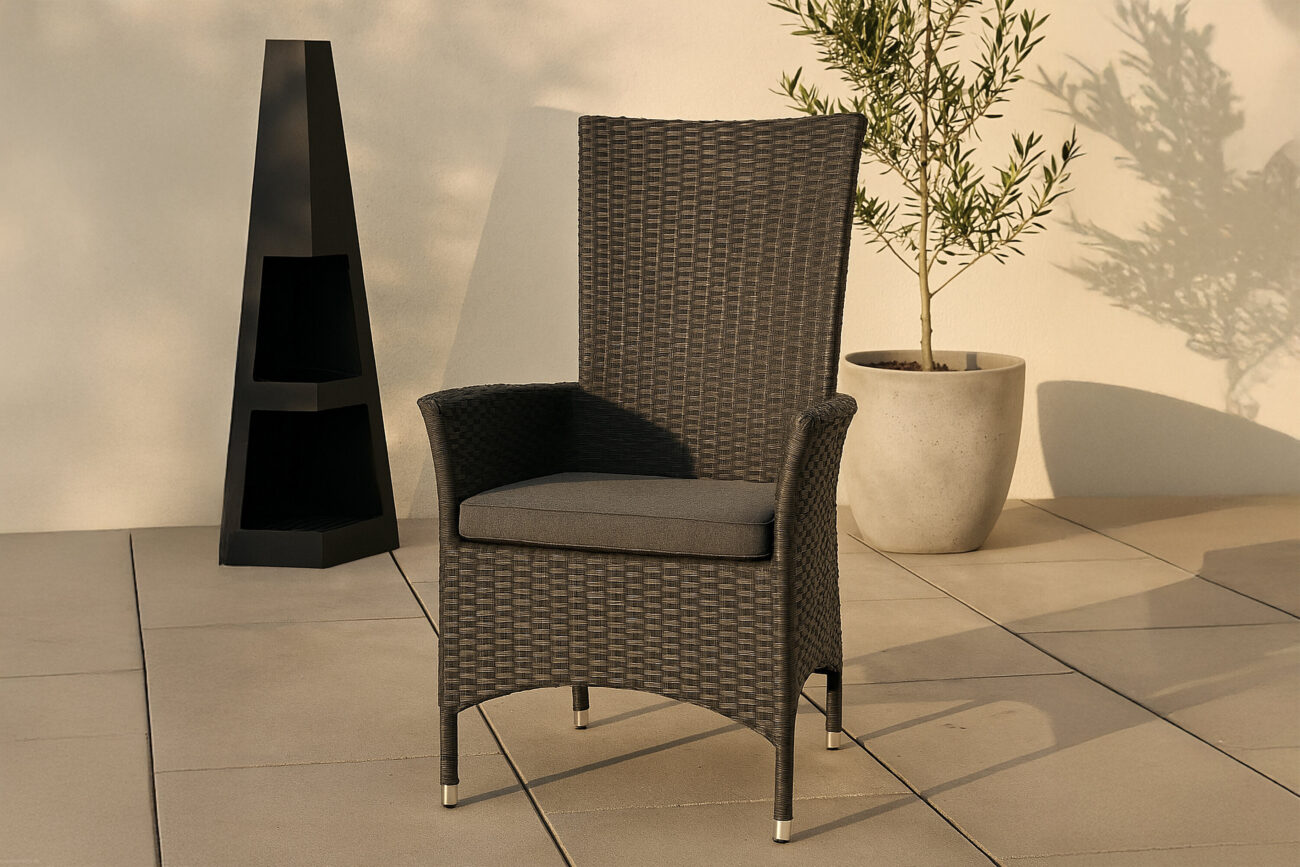 Padova – Recliner Chair – Noir, Gris – 67 x 114 x 62 cm