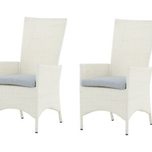 Padova – Recliner Chair – Gris, Blanc – 67 x 114 x 62 cm