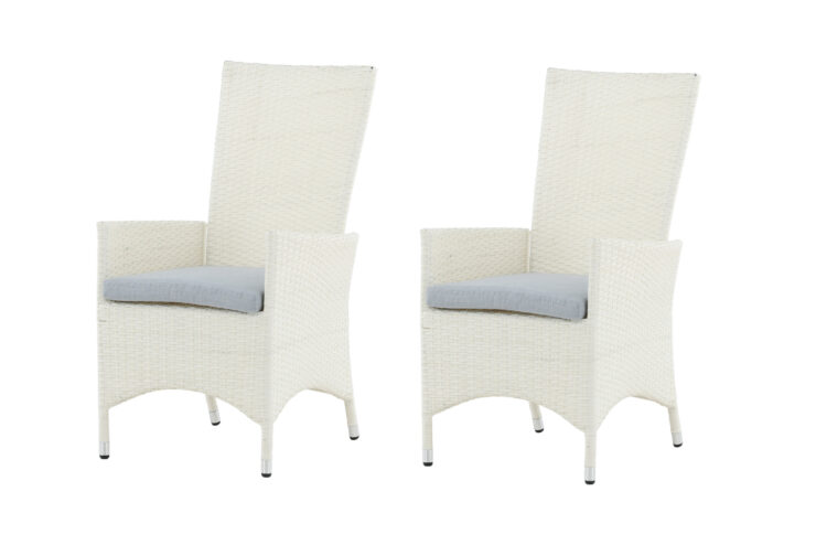 Padova – Recliner Chair – Gris, Blanc – 67 x 114 x 62 cm