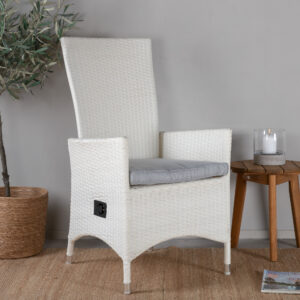 Padova – Recliner Chair – Gris, Blanc – 67 x 114 x 62 cm