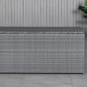 London – Coffre à coussins – Gris – 60 x 60 x 130 cm