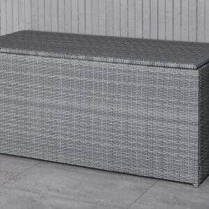 London – Coffre à coussins – Gris – 60 x 60 x 130 cm