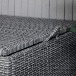London – Coffre à coussins – Gris – 60 x 60 x 130 cm